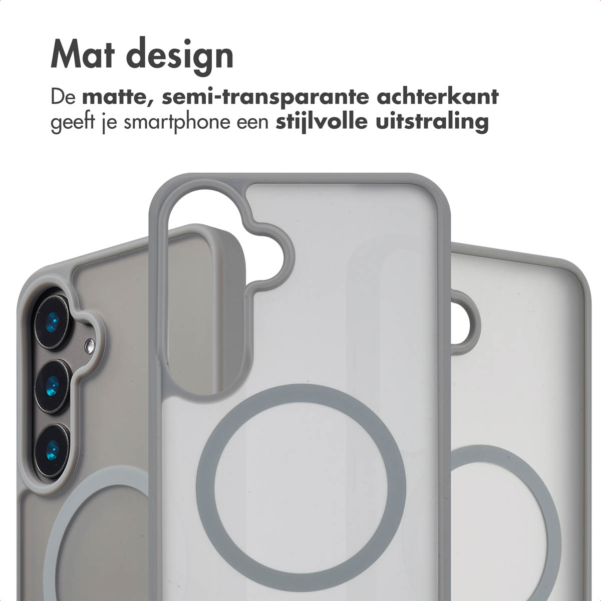 IMOSHION Color Guard Backcover MagSafe - Geschikt voor Samsung Galaxy S24 Plus - Telefoonhoesje voor Samsung Samsung Galaxy S24 Plus Grijs