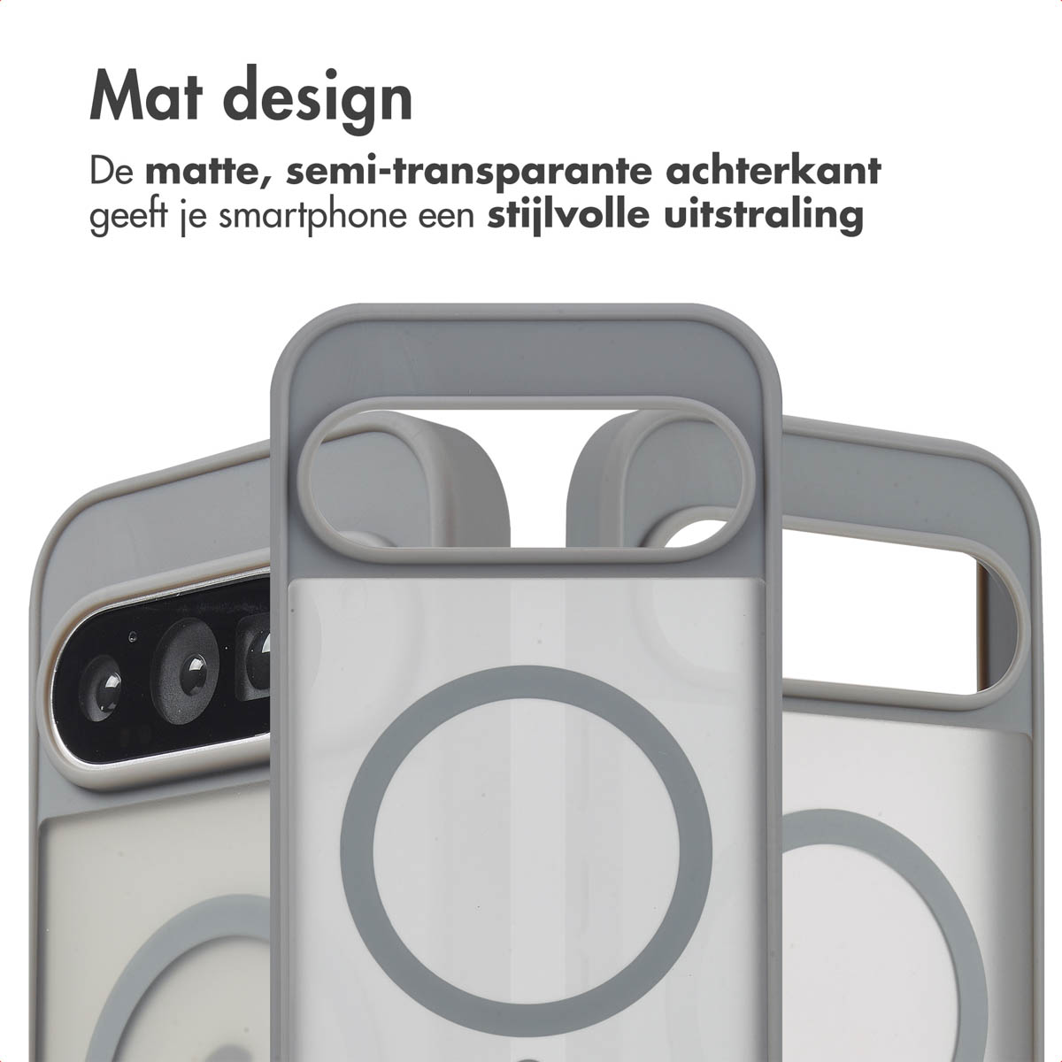 IMOSHION Coque arrière Color Guard MagSafe Étui de Téléphone voor Google Google Pixel 9 Pro XL Gris