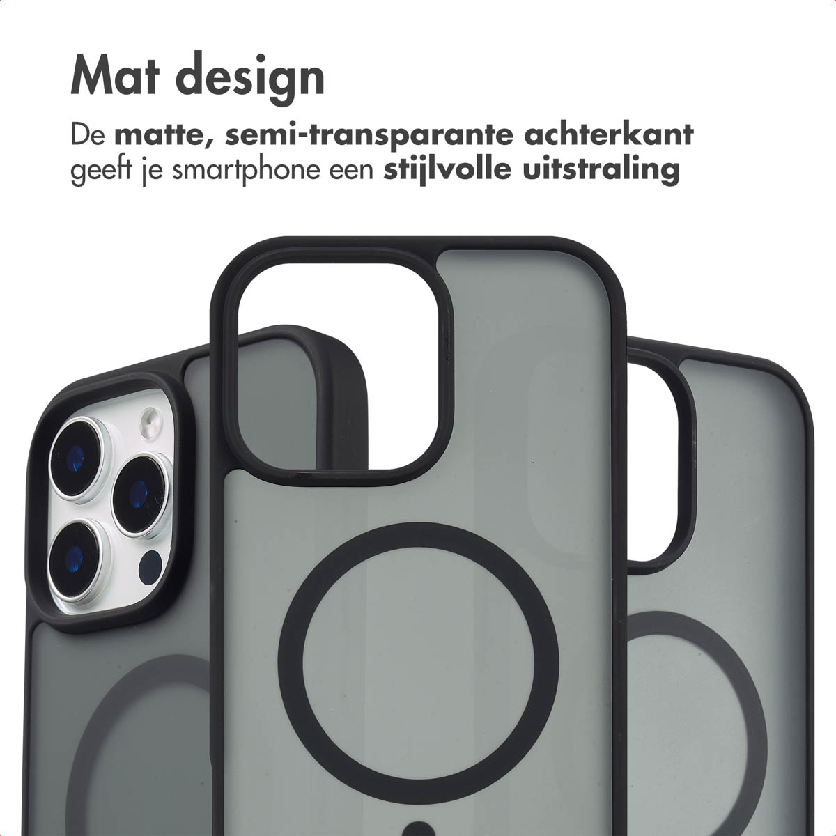 IMOSHION Color Guard Backcover MagSafe - Geschikt voor Apple iPhone 16 Pro - Telefoonhoesje voor Apple iPhone 16 Pro Zwart