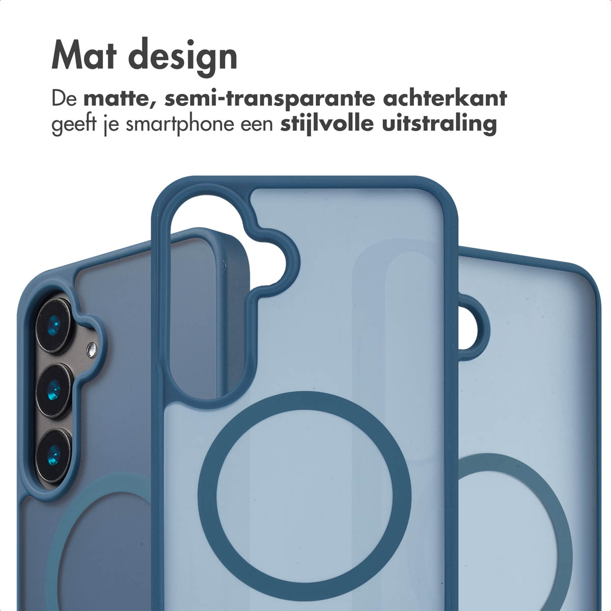 IMOSHION Color Guard Backcover MagSafe - Geschikt voor Samsung Galaxy S24 Plus - Telefoonhoesje voor Samsung Samsung Galaxy S24 Plus Donkerblauw