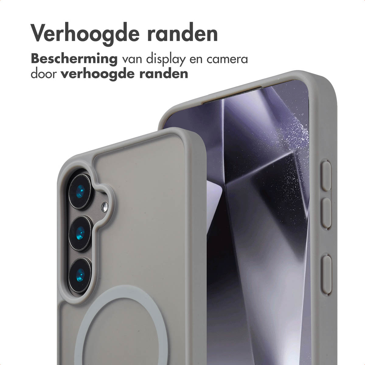 IMOSHION Color Guard Backcover MagSafe - Geschikt voor Samsung Galaxy S24 Plus - Telefoonhoesje voor Samsung Samsung Galaxy S24 Plus Grijs