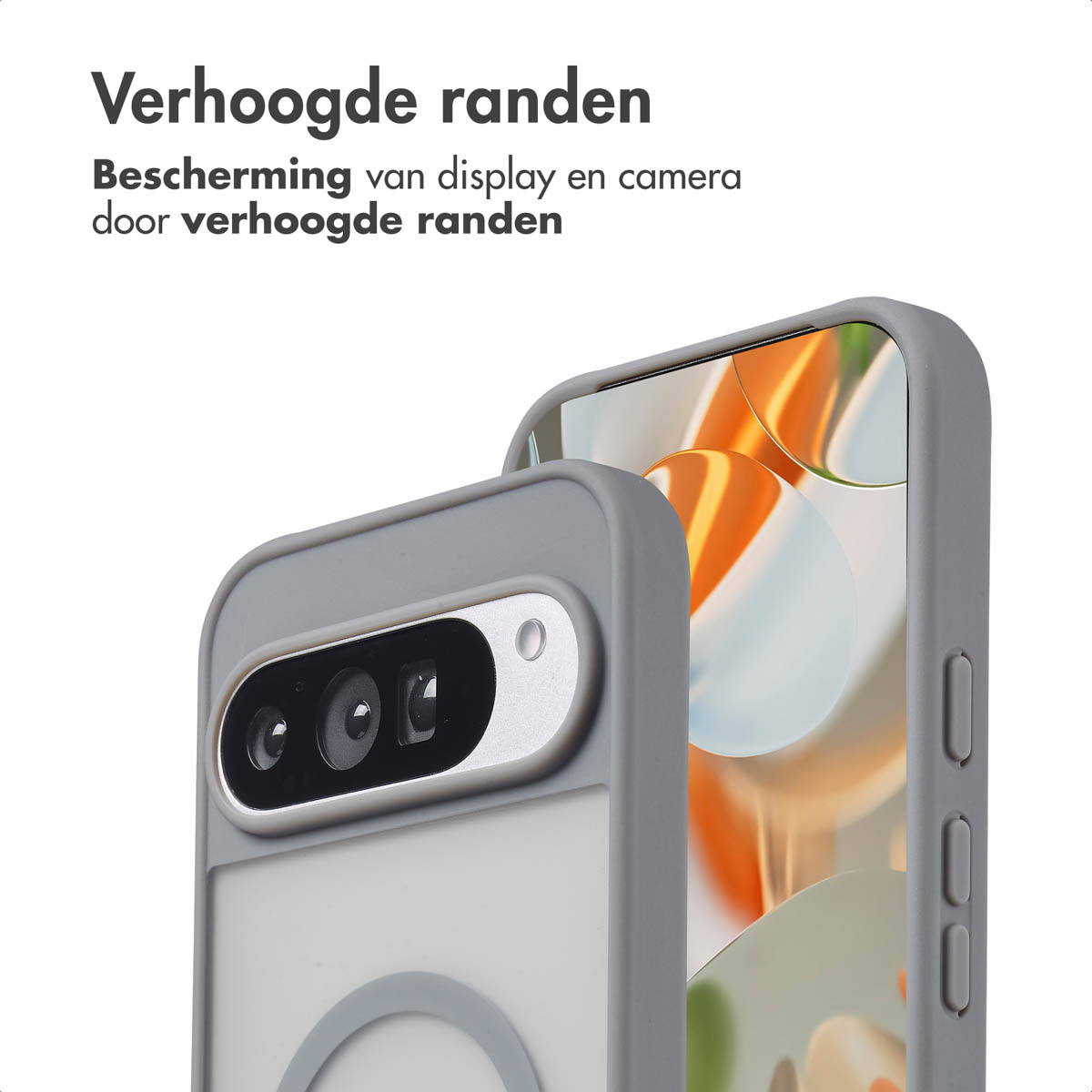 IMOSHION Coque arrière Color Guard MagSafe Étui de Téléphone voor Google Google Pixel 9 Pro XL Gris