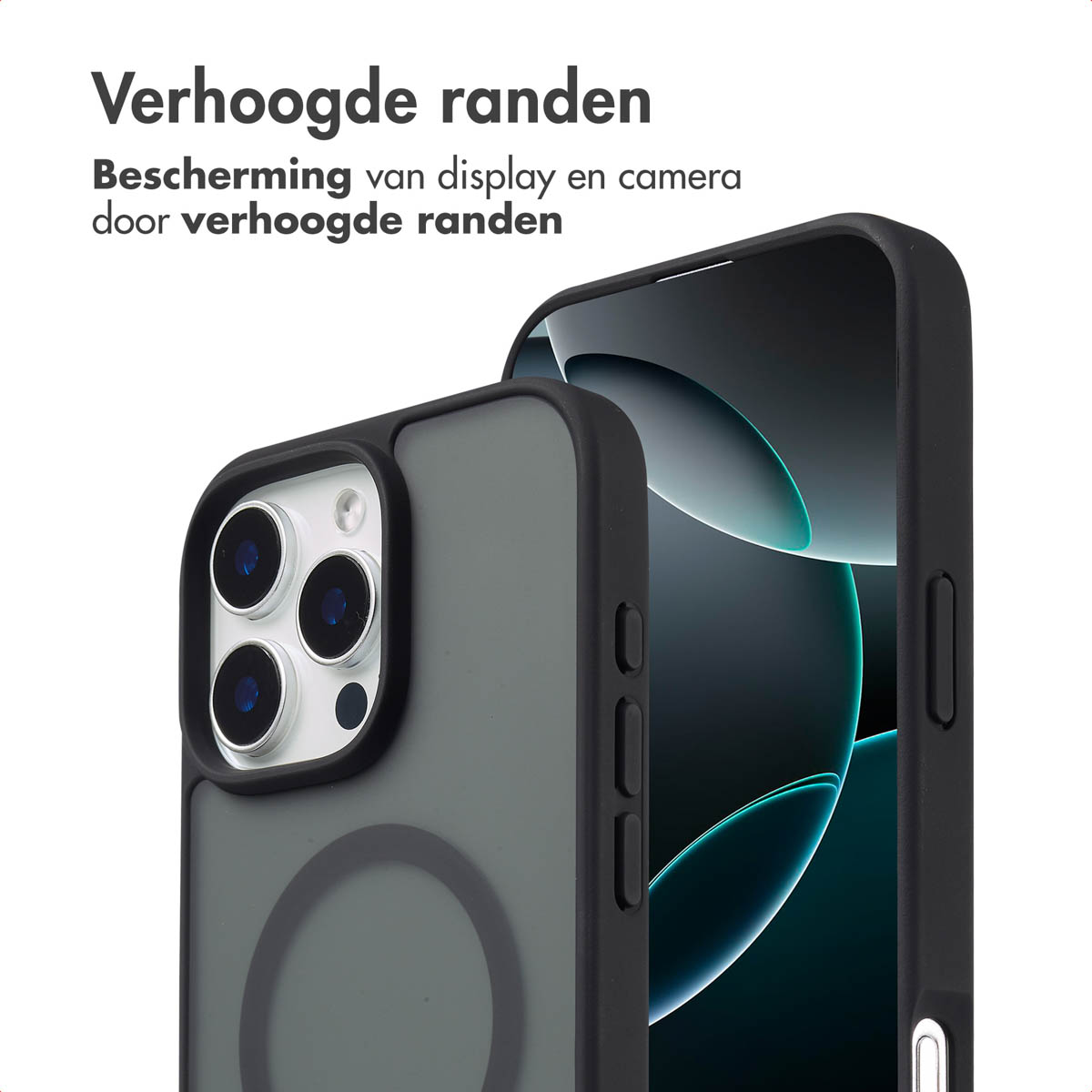 IMOSHION Color Guard Backcover MagSafe - Geschikt voor Apple iPhone 16 Pro - Telefoonhoesje voor Apple iPhone 16 Pro Zwart