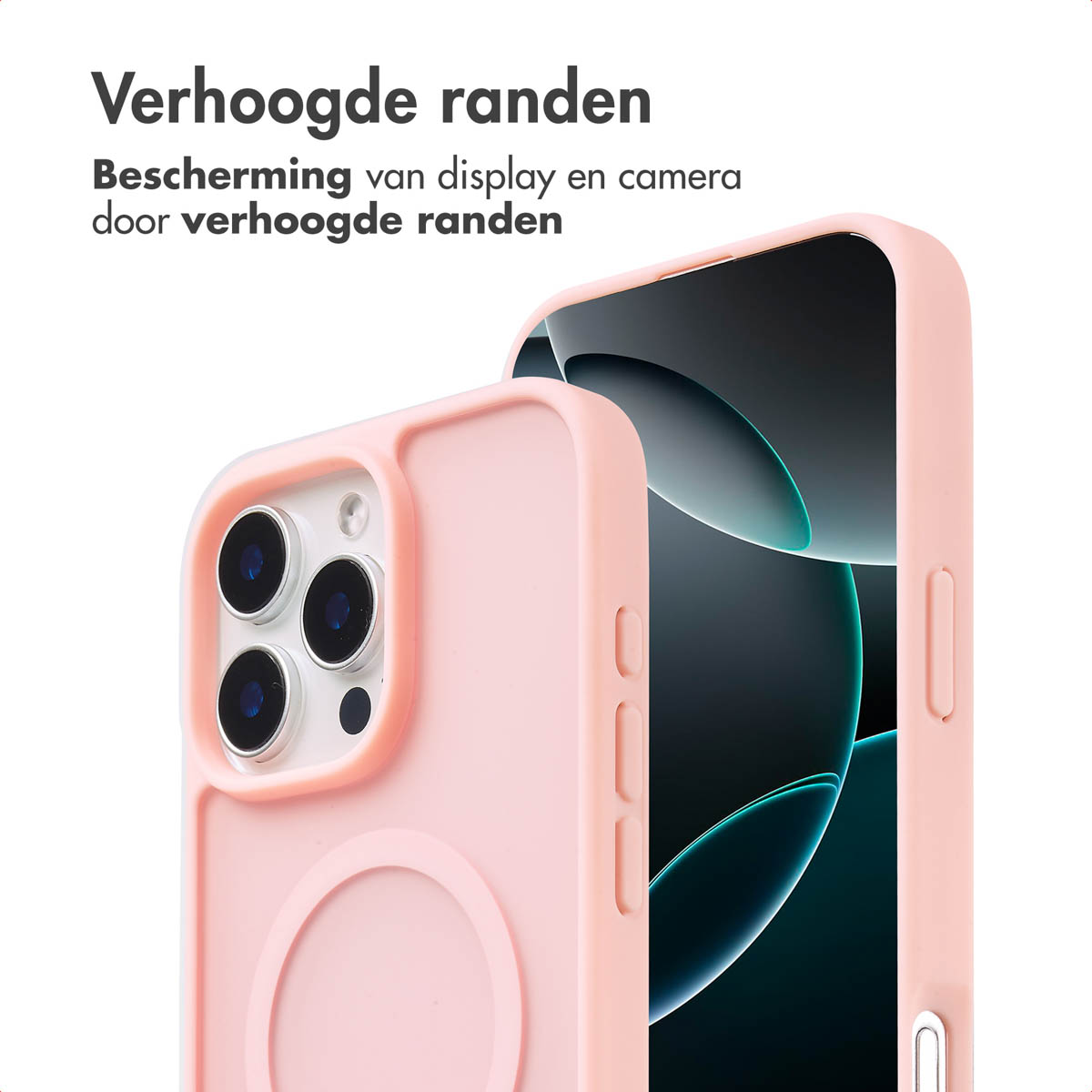 IMOSHION Color Guard Backcover MagSafe - Geschikt voor Apple iPhone 16 Pro - Telefoonhoesje voor Apple iPhone 16 Pro Lichtroze