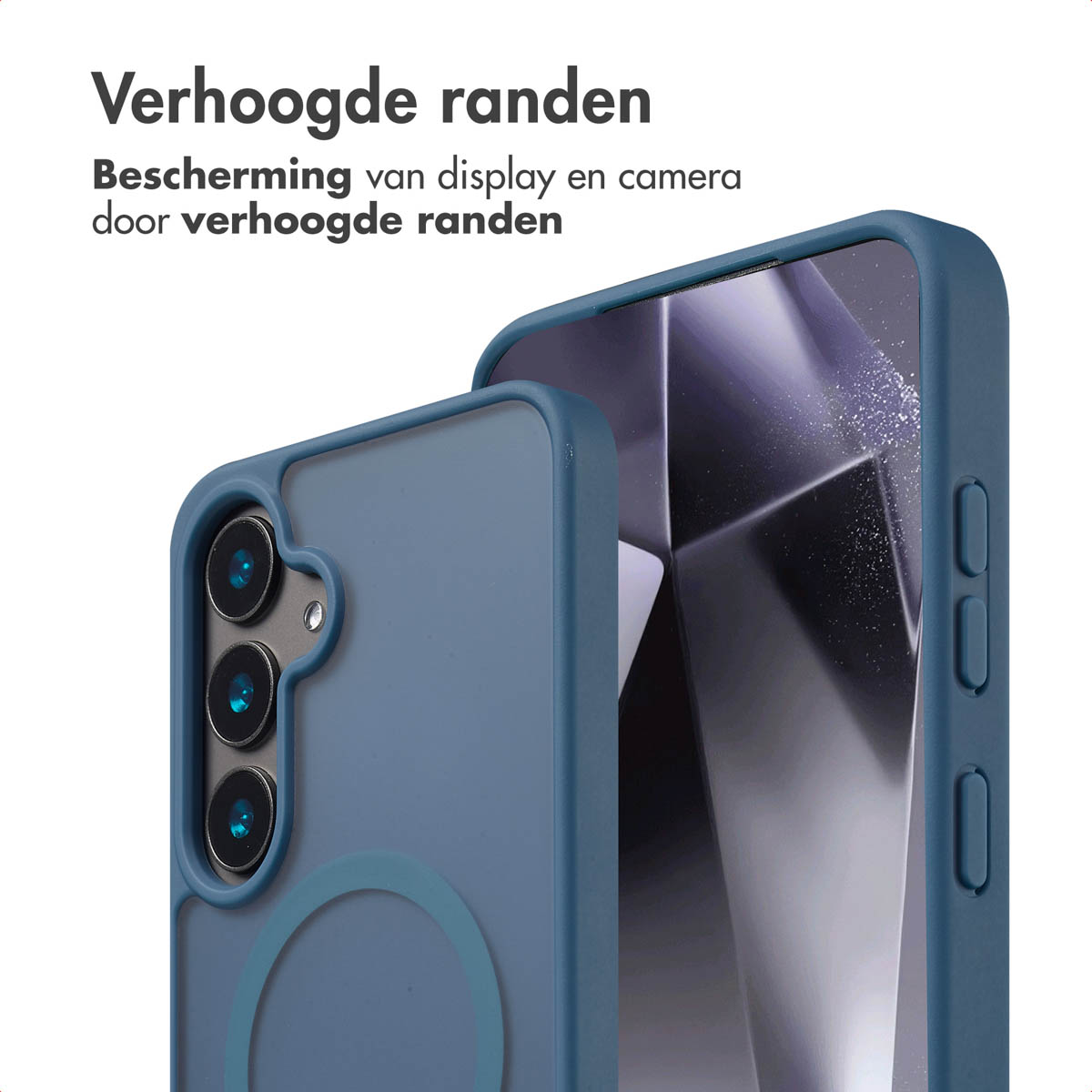 IMOSHION Color Guard Backcover MagSafe - Geschikt voor Samsung Galaxy S24 Plus - Telefoonhoesje voor Samsung Samsung Galaxy S24 Plus Donkerblauw