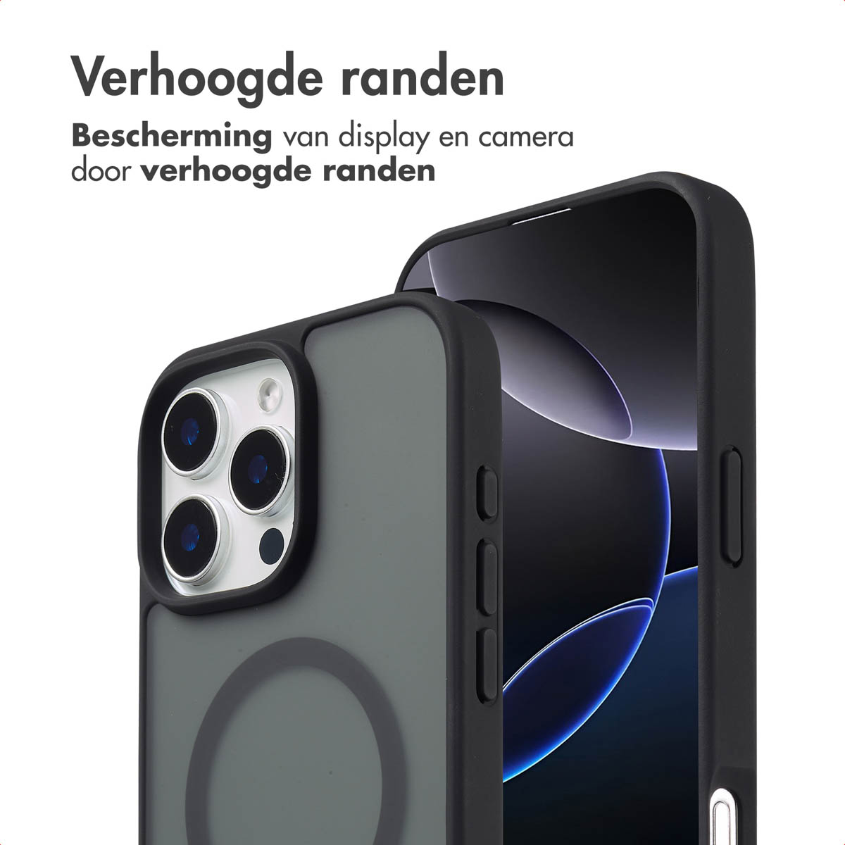 IMOSHION Coque arrière Color Guard MagSafe Étui de Téléphone voor Apple iPhone 16 Pro Max Noir