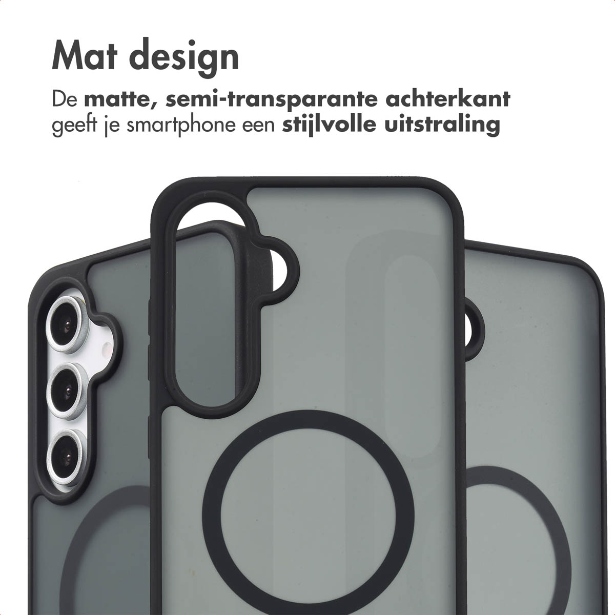 IMOSHION Color Guard Backcover MagSafe - Geschikt voor Samsung Galaxy S24 FE - Telefoonhoesje Zwart