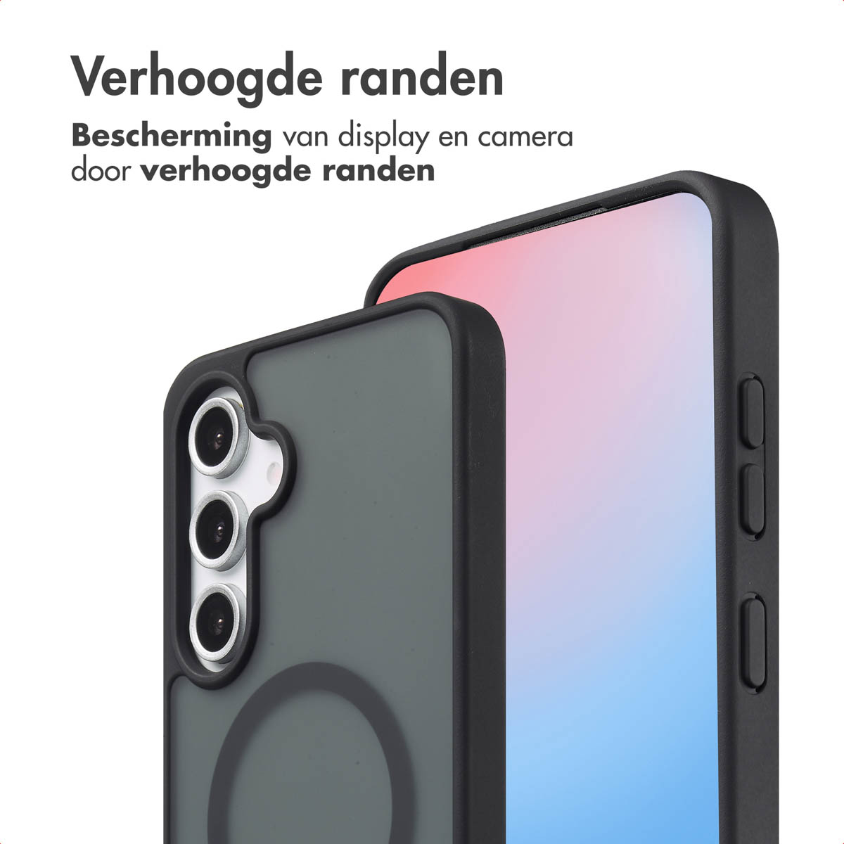 IMOSHION Color Guard Backcover MagSafe - Geschikt voor Samsung Galaxy S24 FE - Telefoonhoesje Zwart