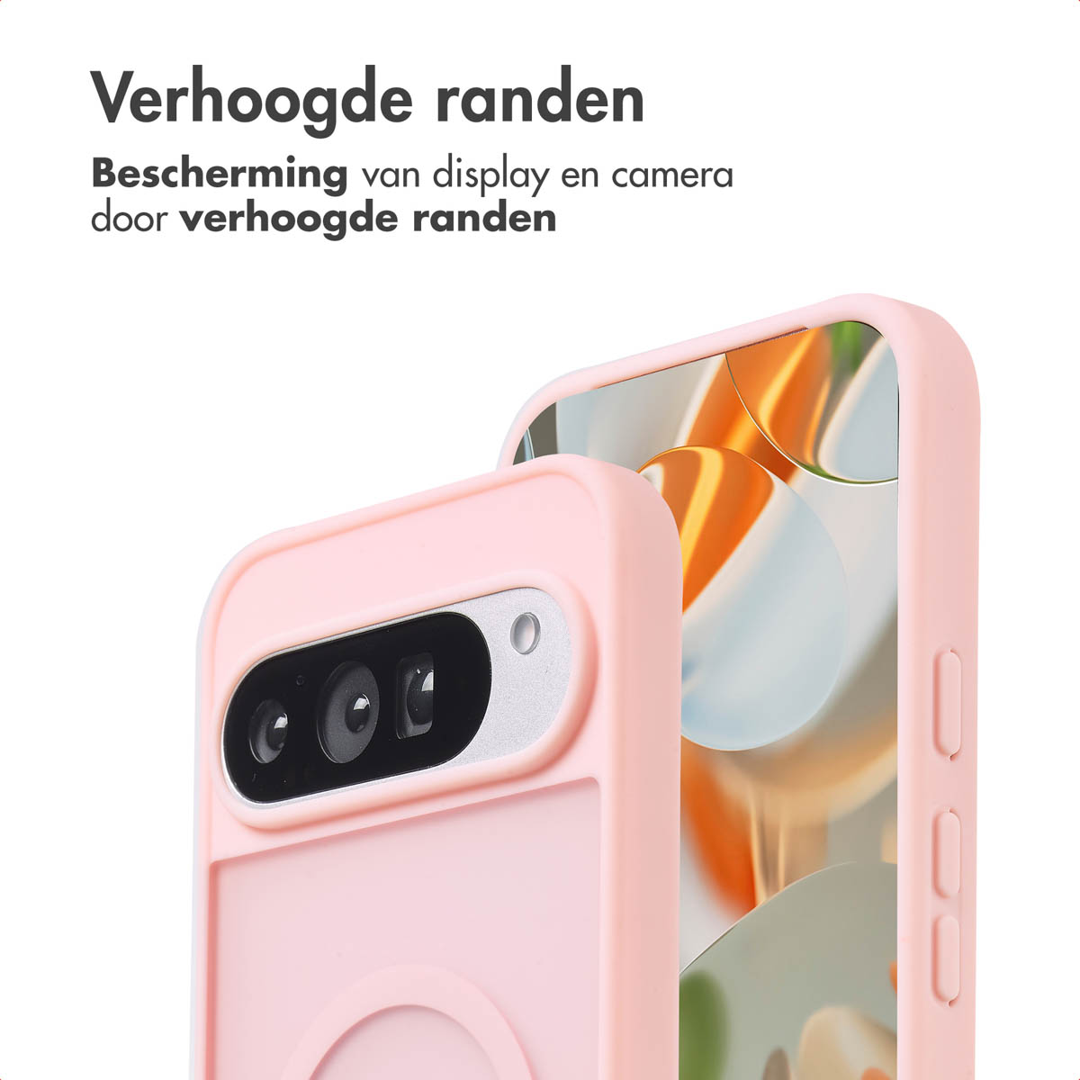 IMOSHION Color Guard Backcover MagSafe - Geschikt voor Google Pixel 9 Pro XL - Telefoonhoesje voor Google Google Pixel 9 Pro XL Lichtroze