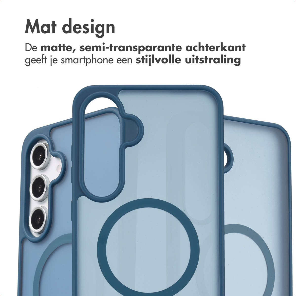 IMOSHION Color Guard Backcover MagSafe - Geschikt voor Samsung Galaxy S24 FE - Telefoonhoesje Donkerblauw