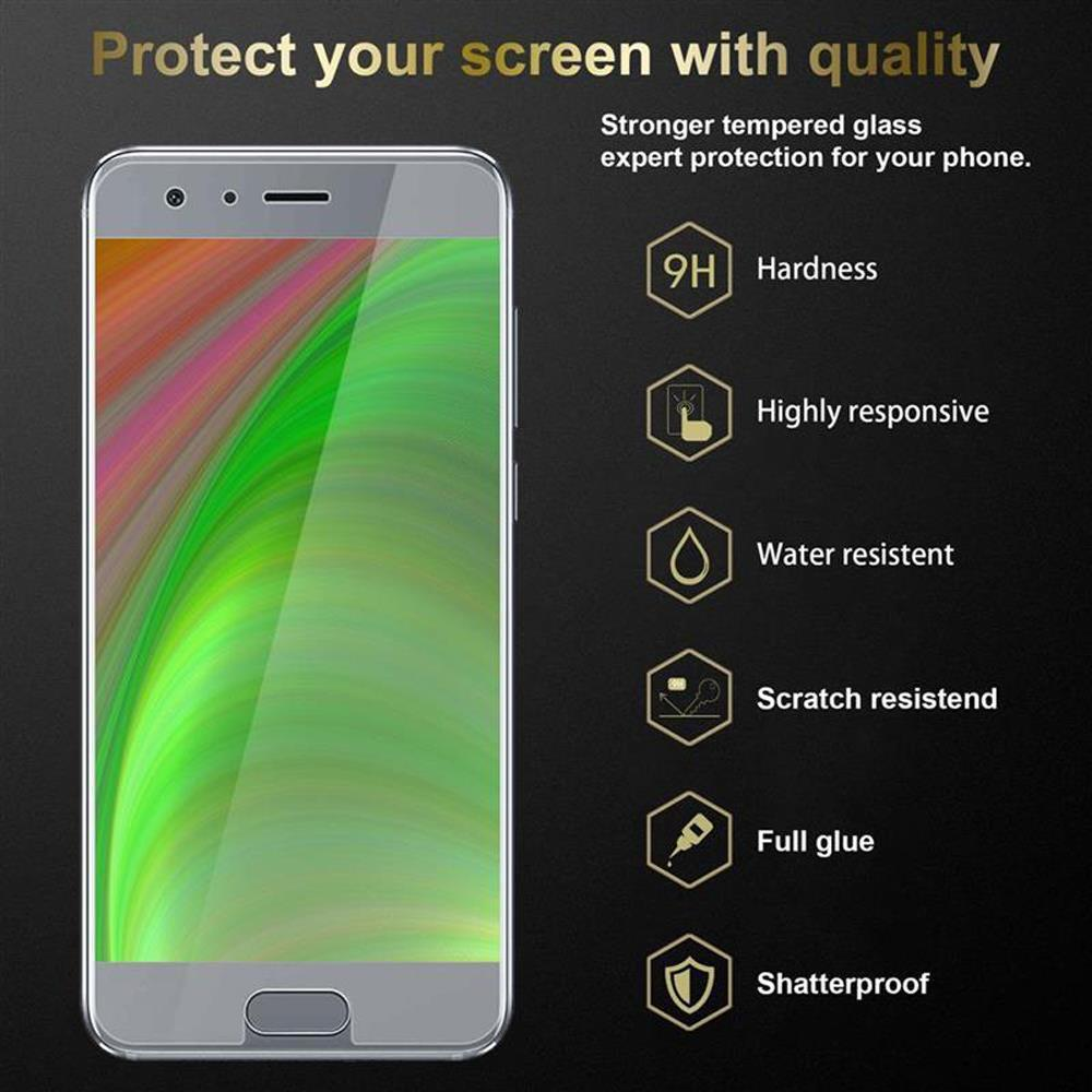 Smartphone con protezione schermo. Caratteristiche: durezza 9H, reattivo, resistente all'acqua, ai graffi, colla piena, infrangibile.