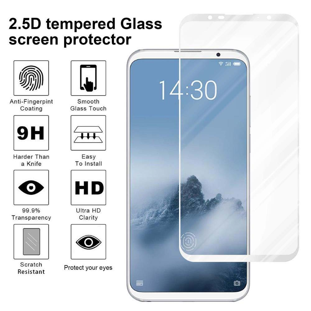 Un teléfono con protector de pantalla, iconos de características alrededor.