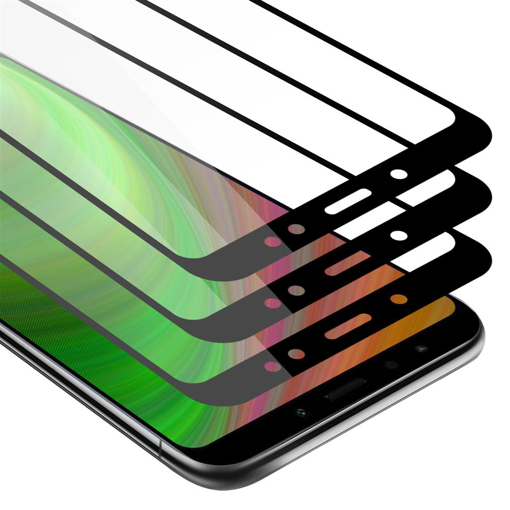 Primo piano dell'applicazione di una protezione schermo. Mostra strati di protezione. Lo schermo è colorato.