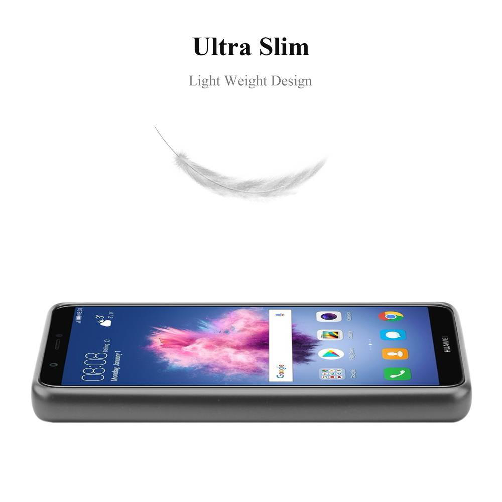 Ein Telefon auf einer Oberfläche mit einer Feder darüber, die ein ultradünnes, leichtes Design veranschaulicht.