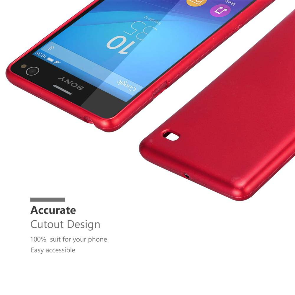 Una funda roja para teléfono sujeta el teléfono. El teléfono muestra una pantalla. La funda es roja.