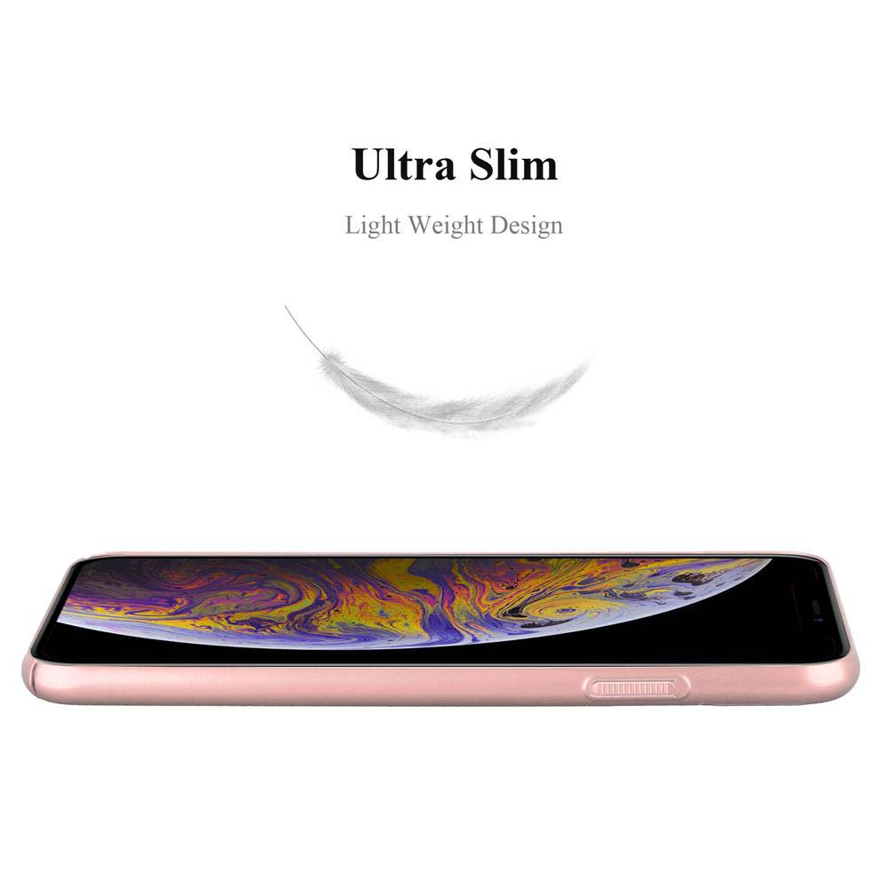 Custodia per telefono, design ultra sottile e leggero. Una piuma fluttua sopra.