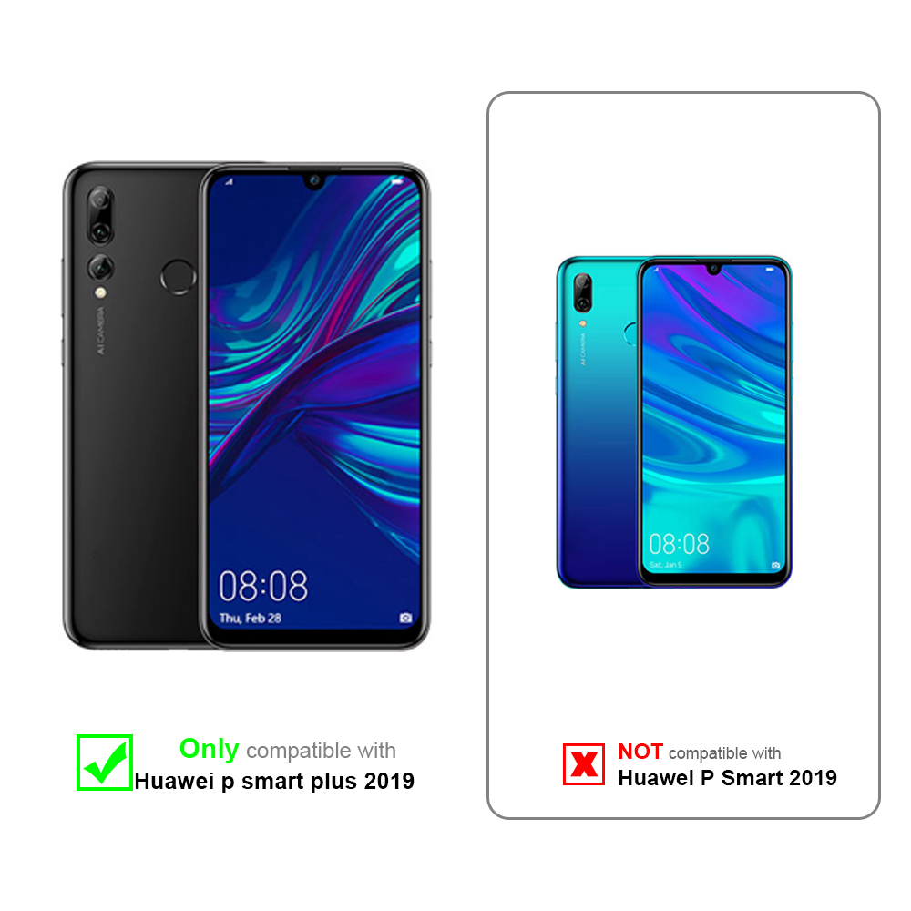 Vergleich zweier Telefone. Eines ist mit Huawei p smart plus 2019 kompatibel, das andere nicht.