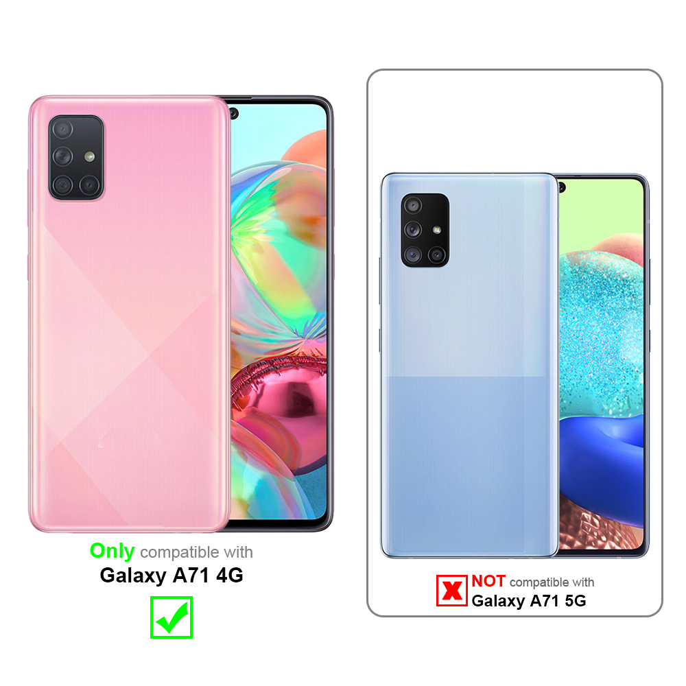 Zwei Telefone, eines rosa, eines blau, mit einer Grafik, die die Kompatibilität zeigt. Das rosa Telefon ist kompatibel.