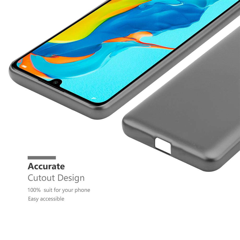 Dunkelgraue Handyhülle und Handy. Text: Accurate Cutout Design, 100% suit for your phone.
