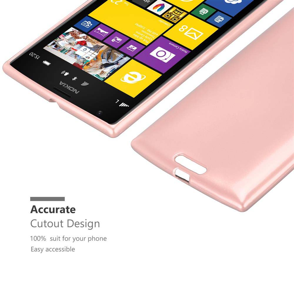 Custodia per telefono con un design di ritaglio preciso. Il telefono e la sua custodia sono rosa.