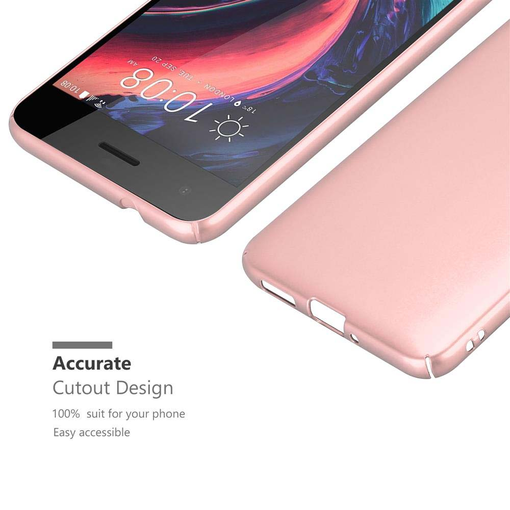 Custodia rosa per telefono con telefono. Testo: Design di ritaglio preciso. Sfondo bianco.