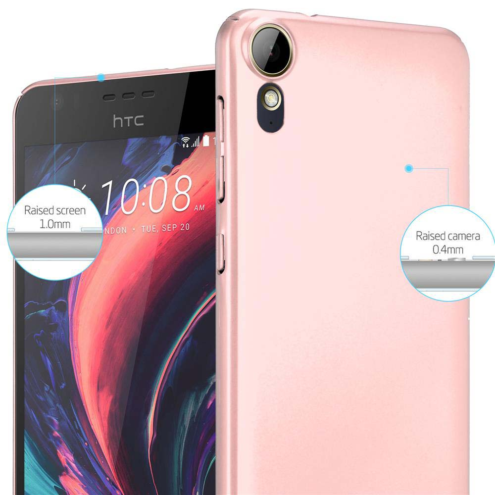 Funda rosa para teléfono en un teléfono. El teléfono muestra las 10:08.