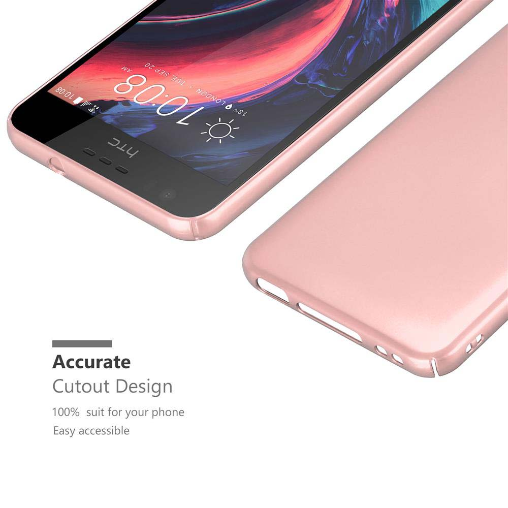 Primer plano de una funda rosa para teléfono con un teléfono parcialmente dentro. Texto sobre diseño de recorte preciso sobre fondo blanco.