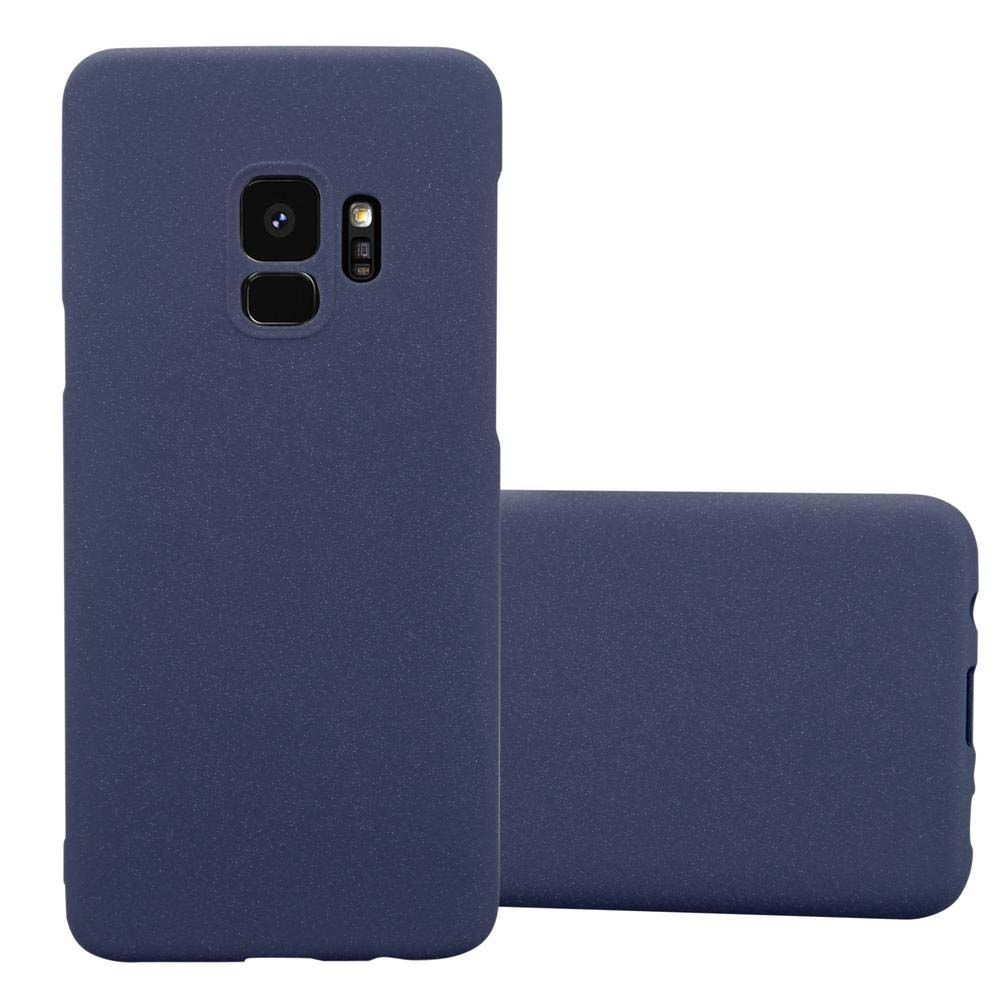 Custodia per telefono blu scuro in due parti.