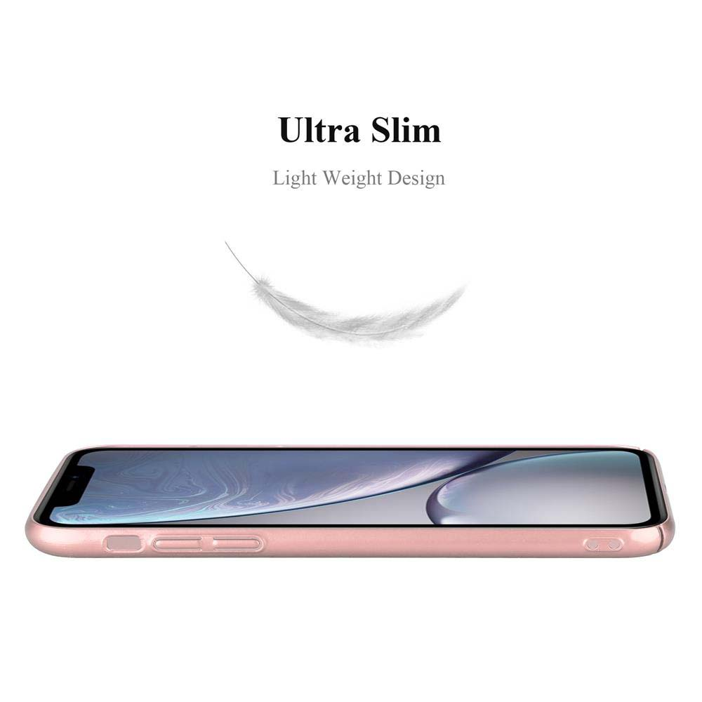 Ein pinkes Telefon auf einer flachen Oberfläche mit einer weißen Feder darüber.