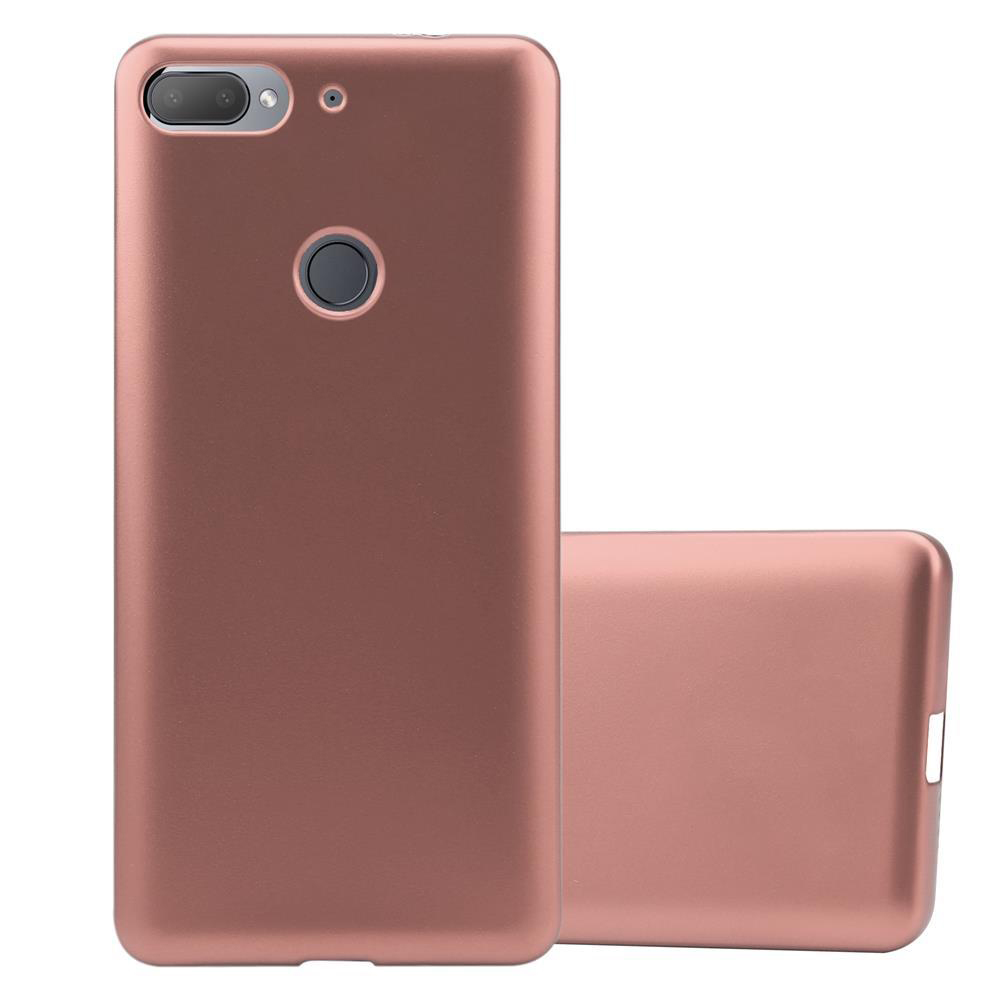 Custodia per telefono oro rosa e una seconda custodia su sfondo bianco.