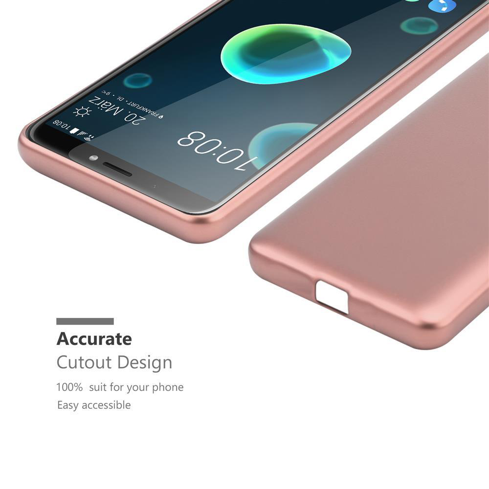 Telefono rosa con custodia rosa, il telefono è nella custodia.