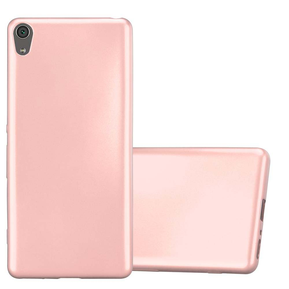 Dos fundas rosas para teléfono. Una vertical, la otra tumbada.