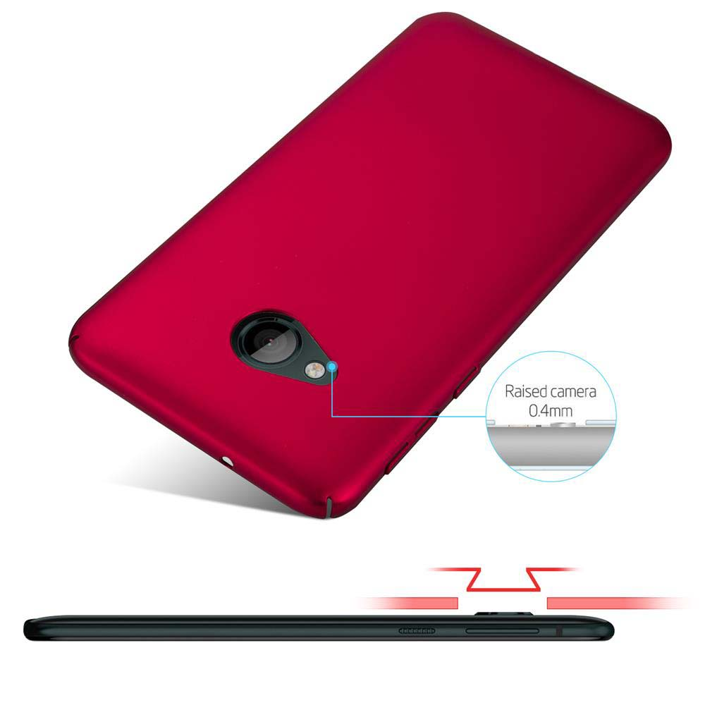 Eine rote Handyhülle. Die Hülle liegt auf einer Oberfläche. Die Hülle liegt über einem anderen Telefon.