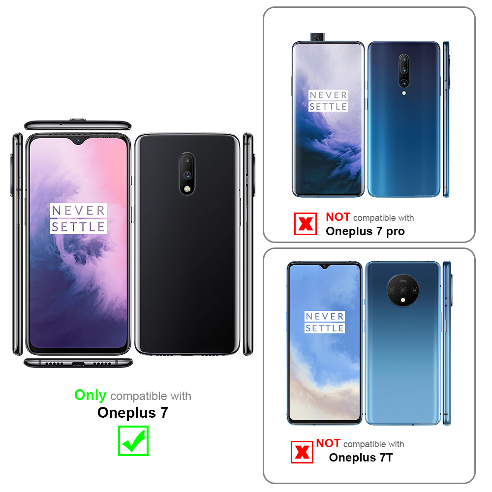 L'immagine mostra i telefoni. OnePlus 7 è compatibile, OnePlus 7 Pro e 7T no.