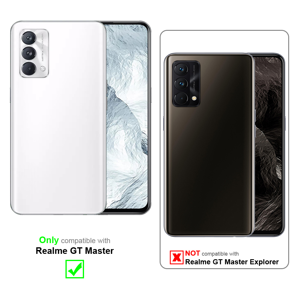 Custodia per telefono bianca e telefono. Compatibile solo con Realme GT Master. Non con Realme GT Master Explorer.