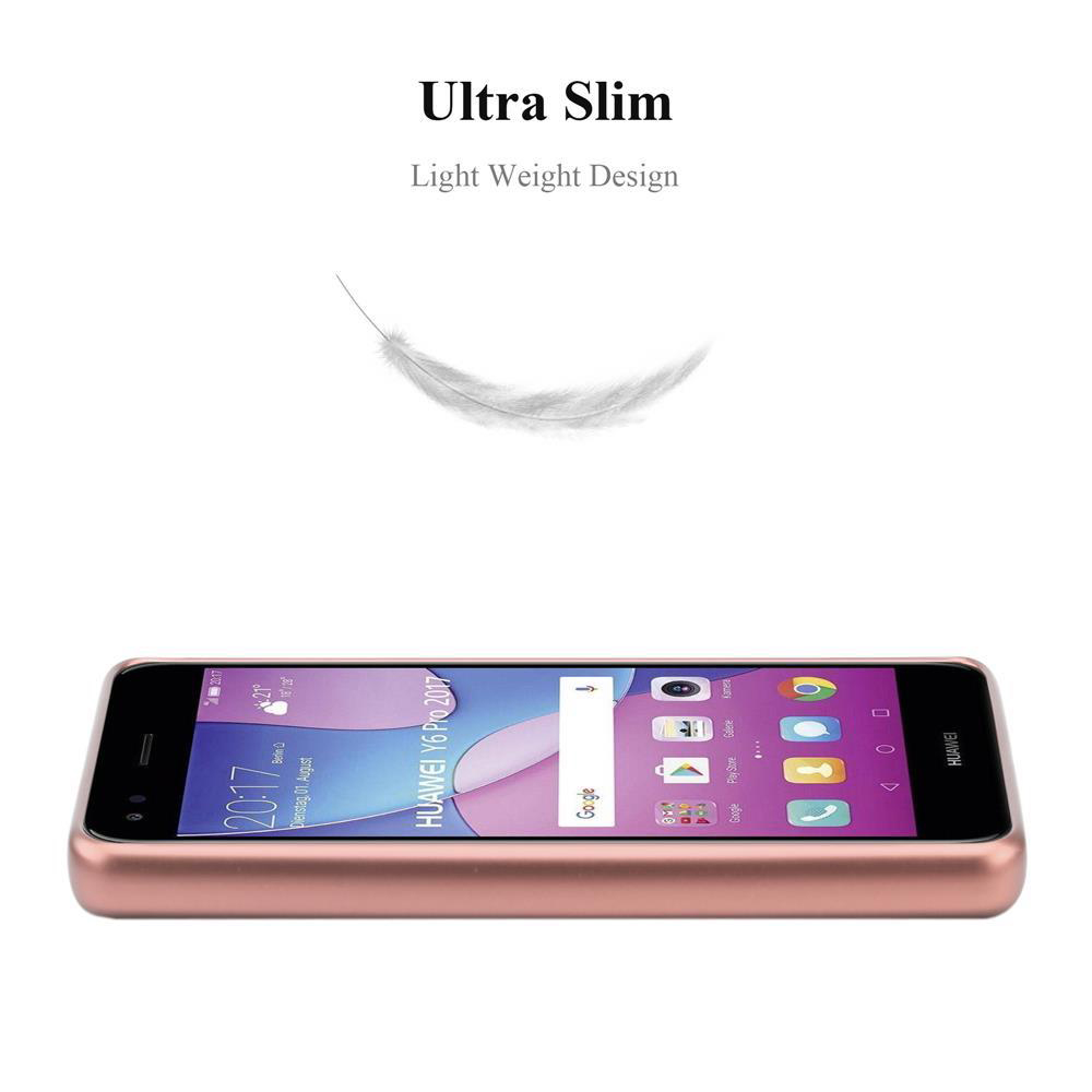 Un telefono in una custodia rosa con una piuma sopra, che suggerisce un design leggero.