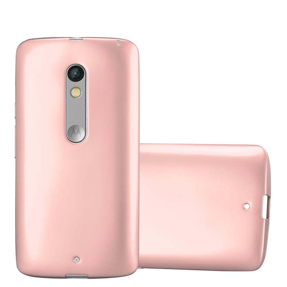 Rosa Handyhülle mit Telefon und Kamera oben. Es gibt ein zusätzliches Teil.