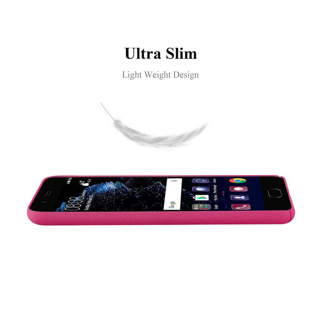 Rosa Telefon in einer Hülle. Text: Ultra Slim.