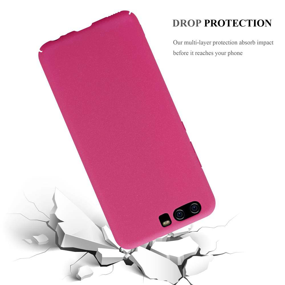 Eine pinkfarbene Handyhülle auf weißem Untergrund. Text 'DROP PROTECTION'.