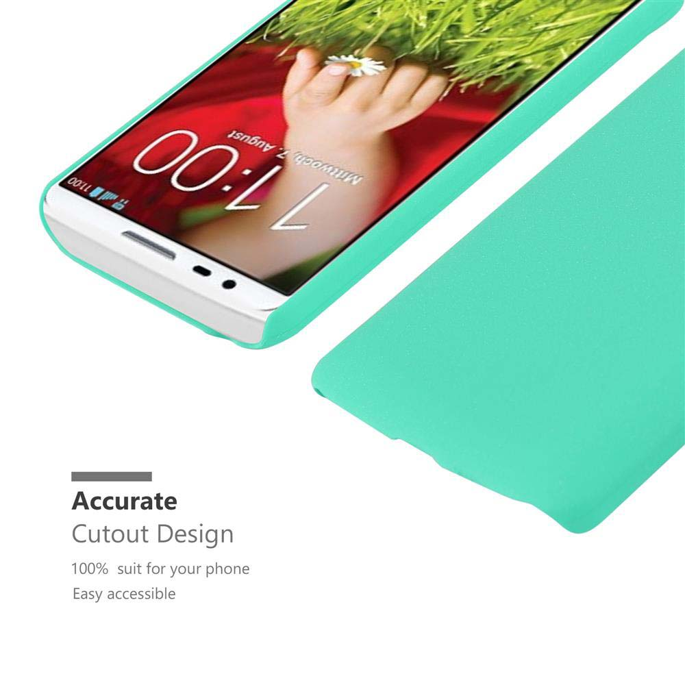 Un telefono con una custodia verde, che mostra lo schermo.