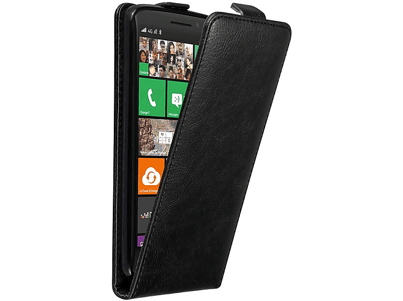 Cadorabo Custodia Libro per Nokia Lumia 929/930 in Grigio Nero