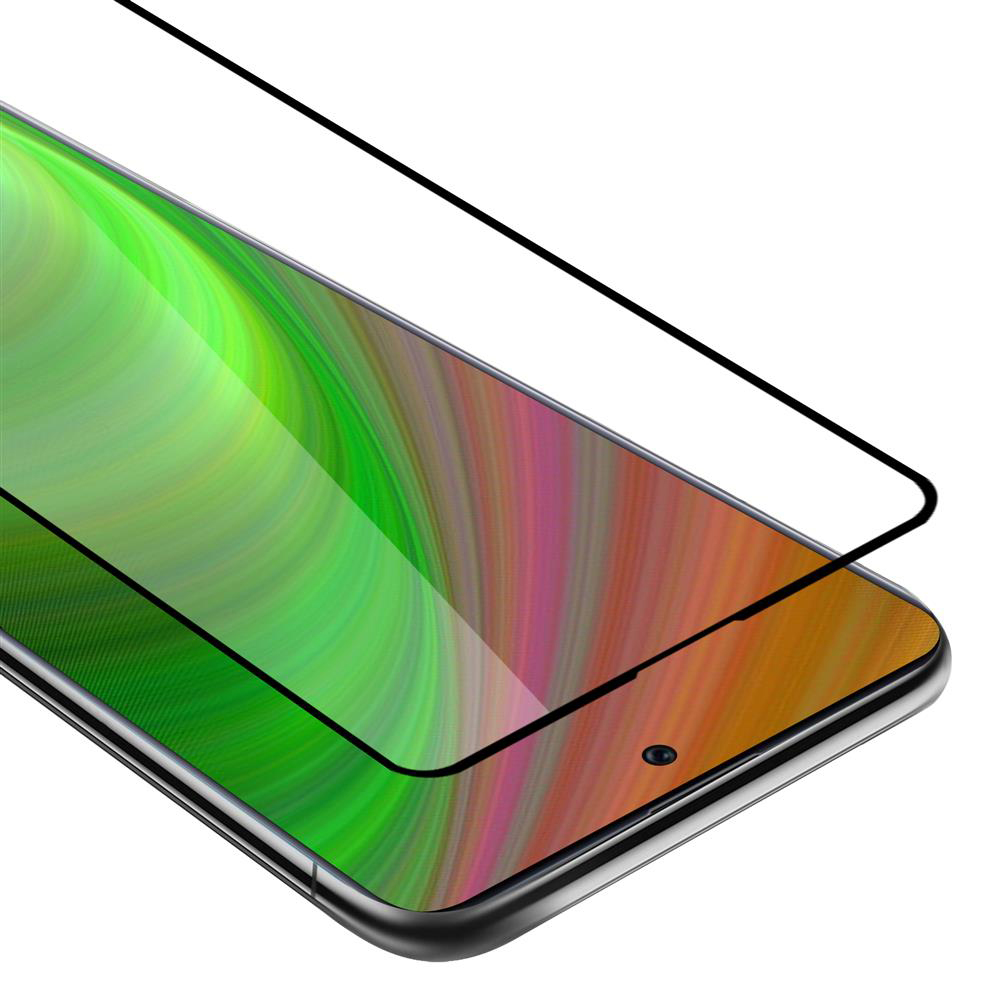 Una pantalla de teléfono con un protector de pantalla aplicado.