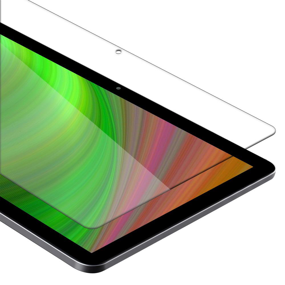 Tablet mit grün-gelbem Displayschutz, Teil des Tablets ist sichtbar.