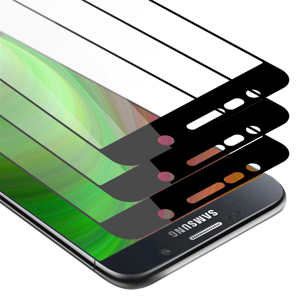 Telefono con una protezione schermo a strati. Testo: Proteggi il tuo schermo con qualità. La protezione schermo è sul telefono.