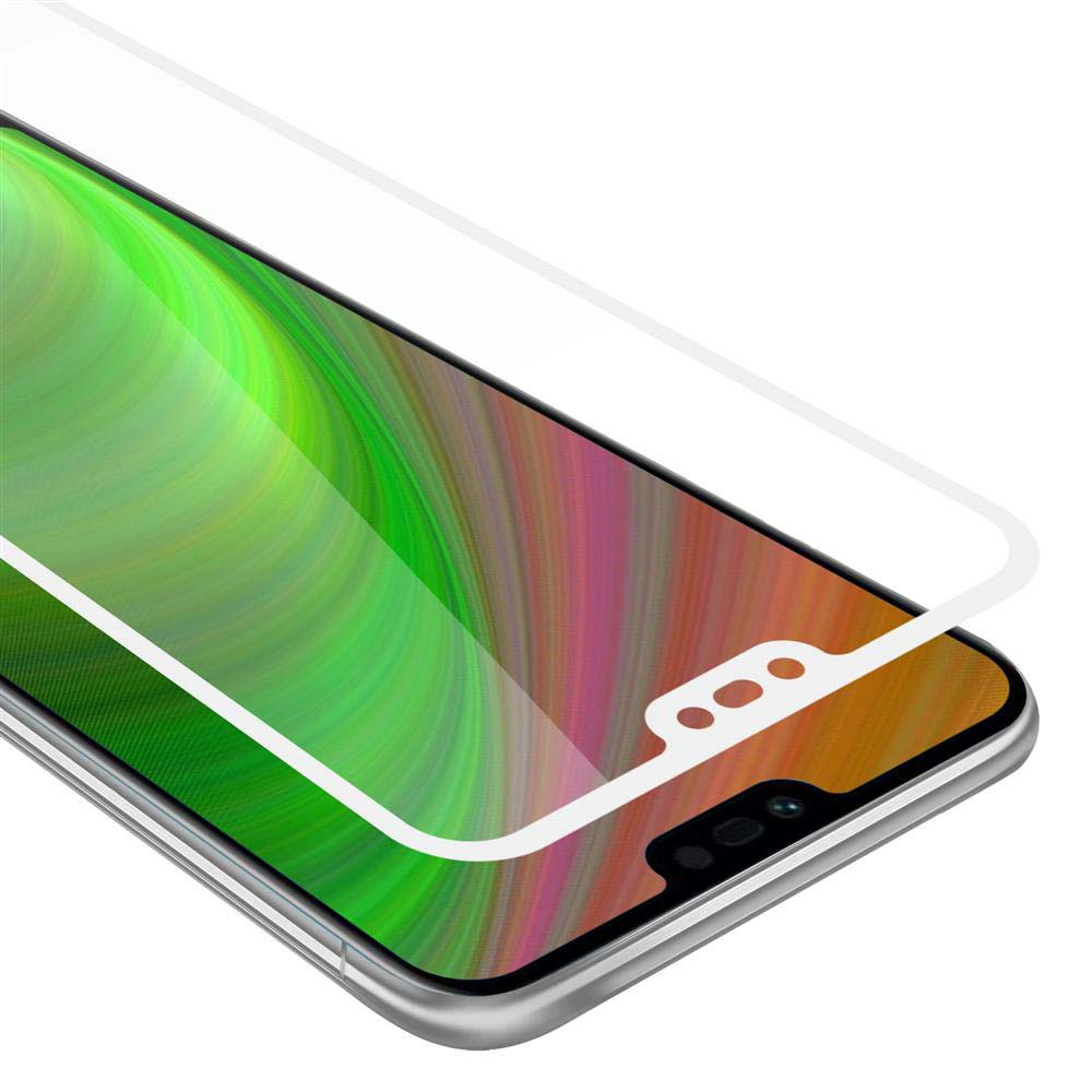 Un telefono con una protezione per lo schermo applicata. La protezione ha bordi arrotondati ed è sul telefono.