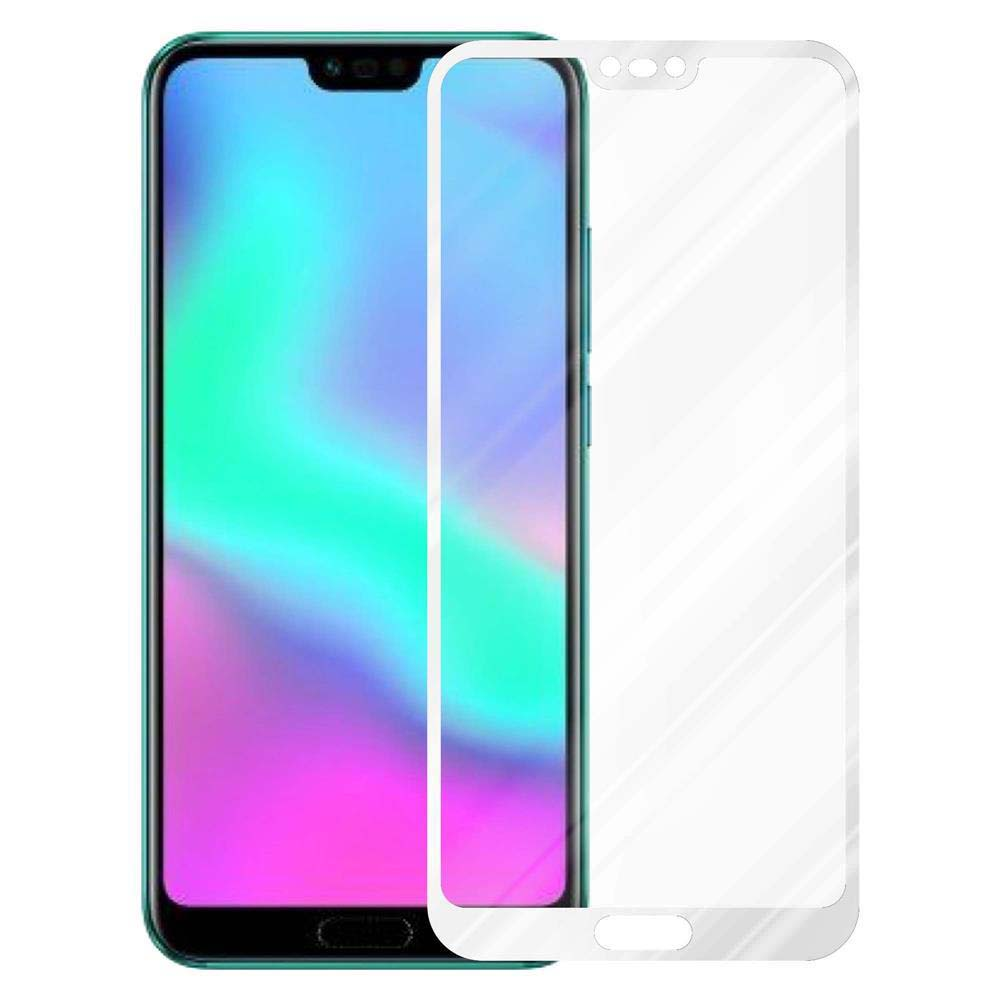 Un telefono con una protezione per lo schermo applicata, con uno sfondo bianco.