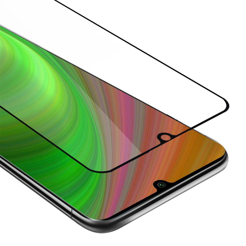 Un telefono con una protezione per lo schermo applicata, che mostra uno sfondo colorato.