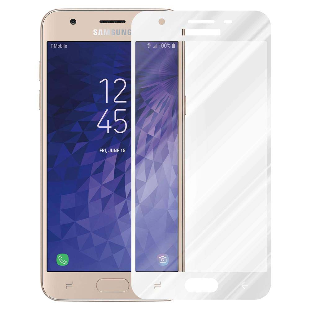 Un teléfono con protector de pantalla, mostrando hora y batería.