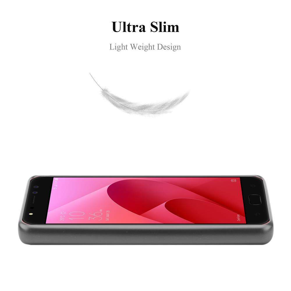 Ein Telefon in einem Gehäuse, eine Feder schwebt darüber. Der Text lautet 'ULTRA SLIM'.