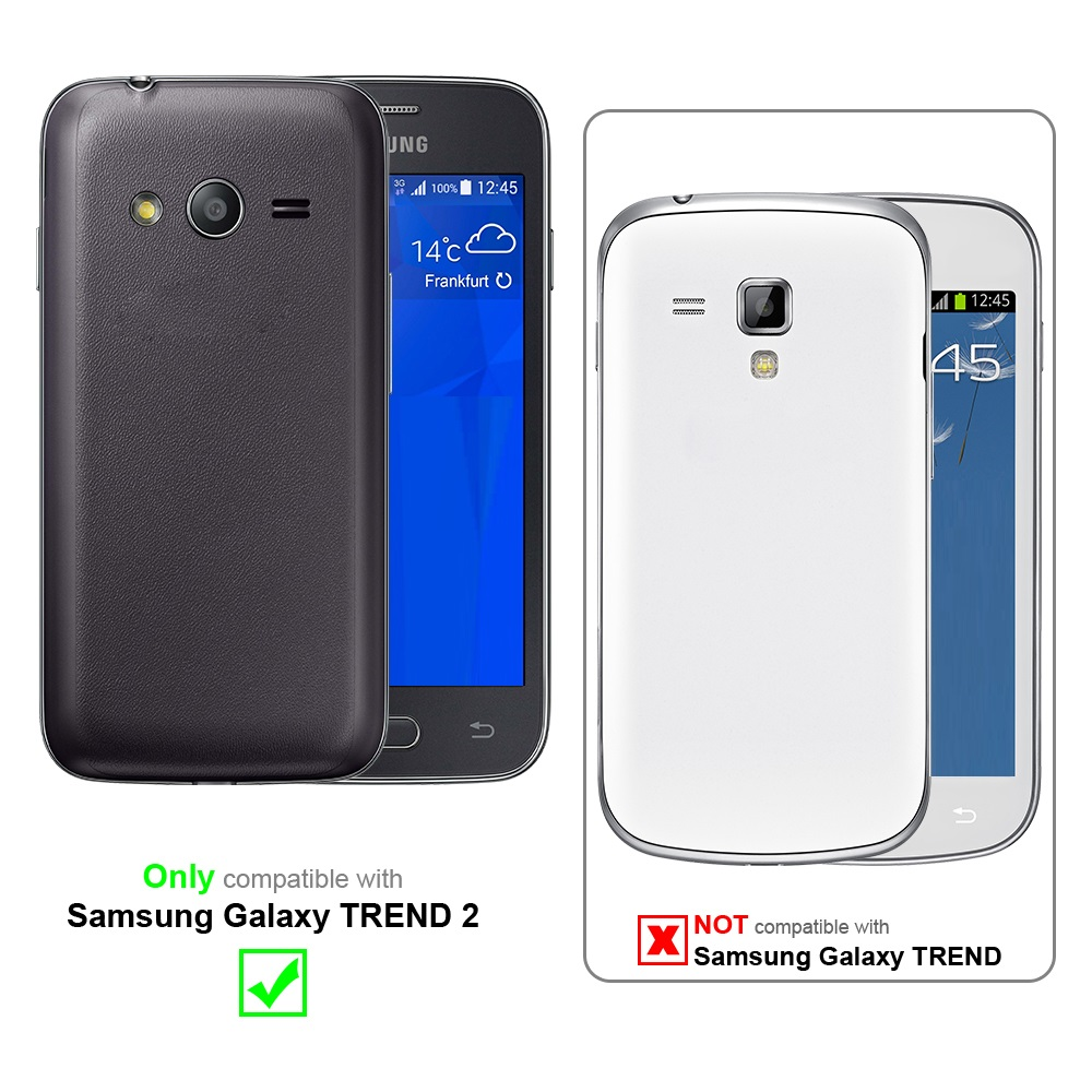 Telefoni in bianco e nero, uno in una custodia, mostrano schermi e informazioni.